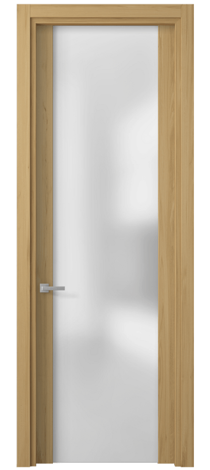 Межкомнатная дверь Planum 4114 Солнечный вяз Сатинированное стекло Цена 39799 ₽ | Volhovec