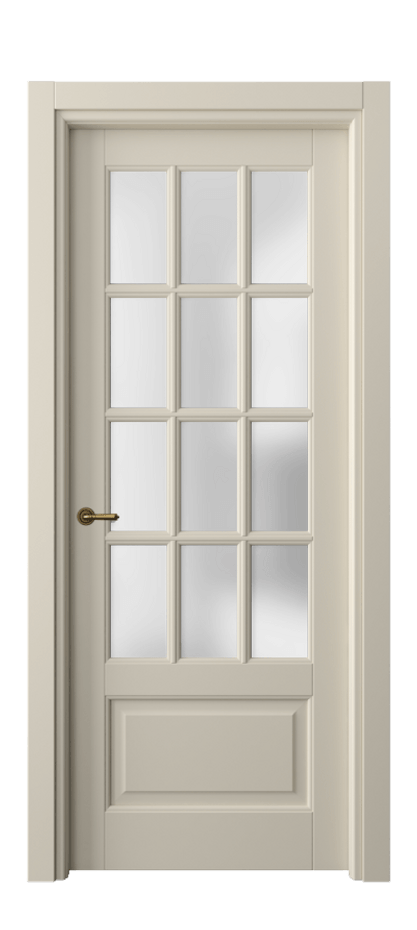 Межкомнатная дверь Тоскана Грильято 6313 Матовый бежево-серый Сатинированное стекло Цена 111899 ₽ | Volhovec