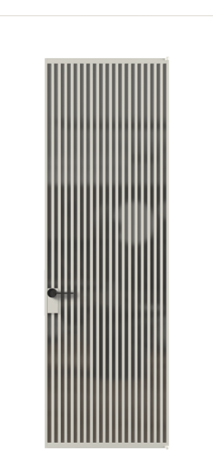 Алюминиевая дверь АЛПЛ040.06 Алюминий тёплый серый Сатинированное серое стекло, триплекс Цена 229770  | Volhovec