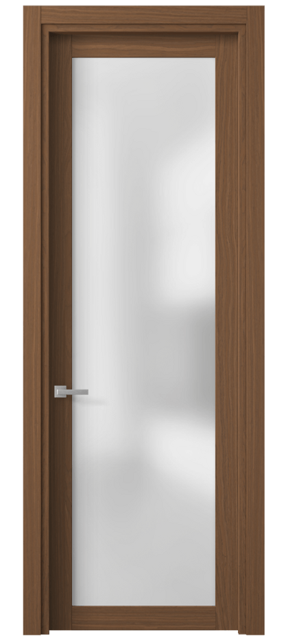 Межкомнатная дверь Планум 2102 Дуб шоколадный Сатинированное стекло Цена 58399 ₽ | Volhovec