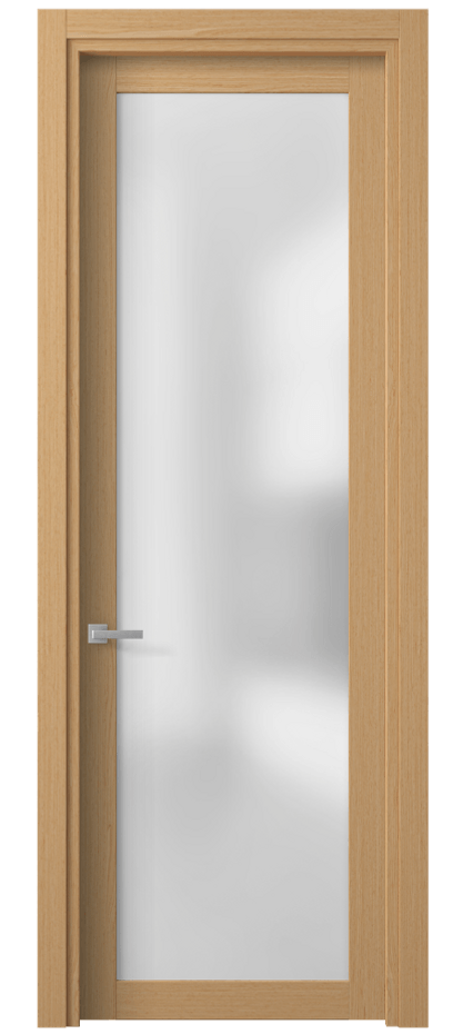 Межкомнатная дверь Planum 2102 Дуб песочный матовый Сатинированное стекло Цена 71899 ₽ | Volhovec