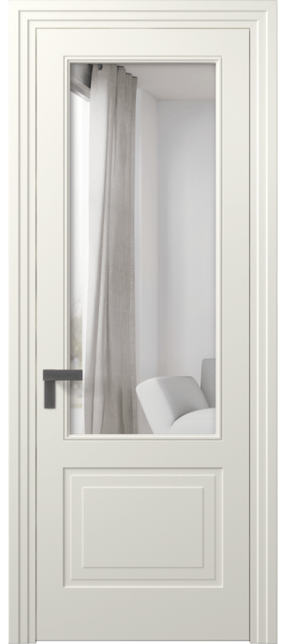 Межкомнатная дверь Rocca 8352 Матовый жемчужный Двустороннее зеркало, триплекс Цена 84899 ₽ | Volhovec