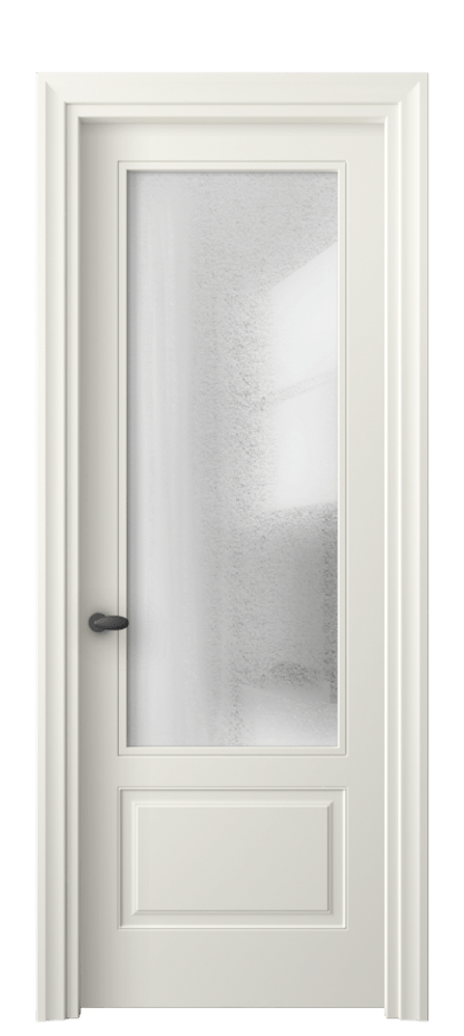 Межкомнатная дверь Esse 8542 Матовый жемчужный Фактурное стекло "Лёд", триплекс Цена 76299 ₽ | Volhovec