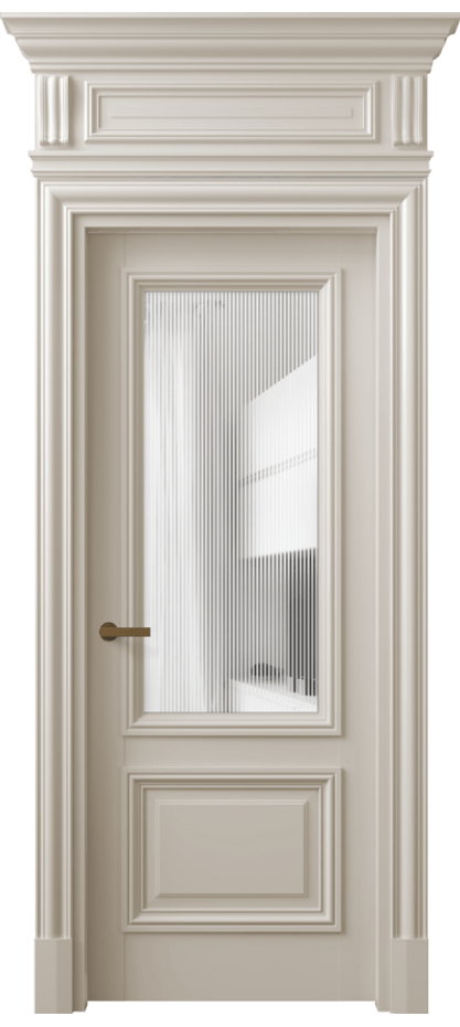 Межкомнатная дверь Antique 7302 Бук светло-бежевый Рифлёное стекло "Дюна", триплекс Цена 163409 ₽ | Volhovec