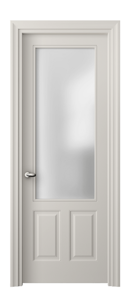 Межкомнатная дверь Эссе 8522 Матовый облачно-серый Сатинированное стекло Цена 57099 ₽ | Volhovec