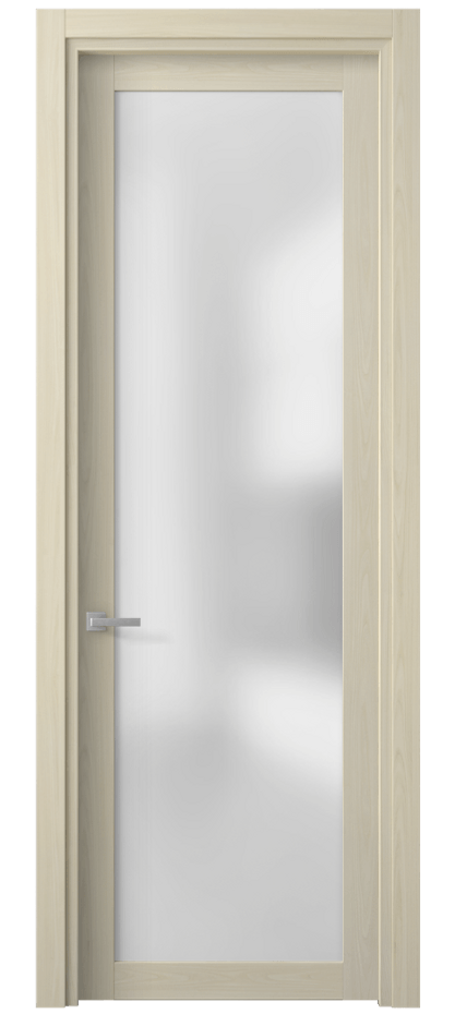 Межкомнатная дверь Планум 2102 Молочный ясень Сатинированное стекло Цена 28724 ₽ | Volhovec
