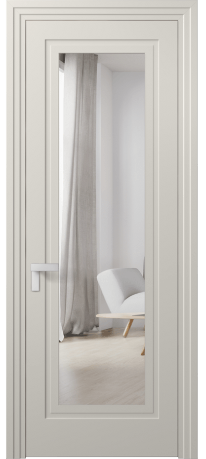 Межкомнатная дверь Rocca 8303 Матовый облачно-серый Двустороннее зеркало, триплекс Цена 91190 ₽ | Volhovec