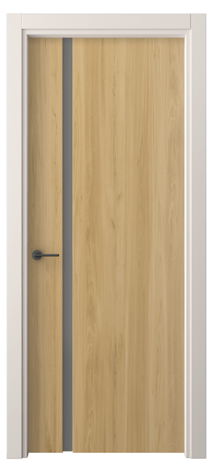 Межкомнатная дверь Фридом 4222 Солнечный вяз Сатинированное серое стекло, триплекс Цена 33474 ₽ | Volhovec