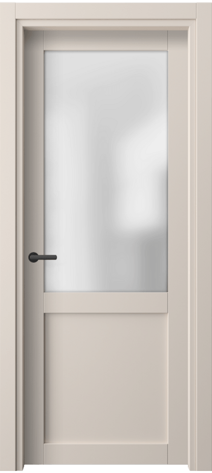 Межкомнатная дверь Neo 2122 ПЭТ пудровый бежевый Сатинированное стекло Цена 30499 ₽ | Volhovec
