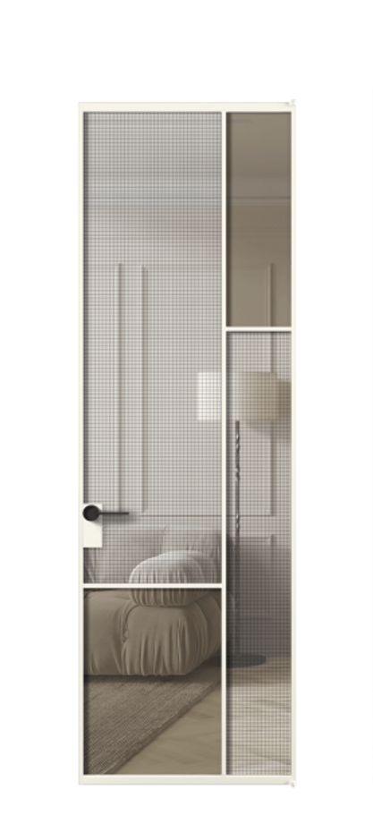 Дверь межкомнатная Mosaic АЛПЛ041.12 Алюминий пудровый белый Декоративное стекло с сеткой "Mesh silver", триплекс, 6 мм + Прозрачное бронзовое стекло, триплекс Без короба АПБЛ Цена 170970 Стоимость комплекта двери включает:
1. Полотно (600/650/700/750/800/850/900/950*2000-2400 мм).
2. Короб
3. Комплект фурнитуры (2 торцевые петли и магнитный замок с ответной планкой). Фабрика дверей Волховец 8 (800) 551 43 19 Межкомнатная дверь Mosaic АЛПЛ041.12 Алюминий пудровый белый Декоративное стекло с сеткой "Mesh silver", триплекс, 6 мм + Прозрачное бронзовое стекло, триплекс Цена 170970 ₽ | Volhovec