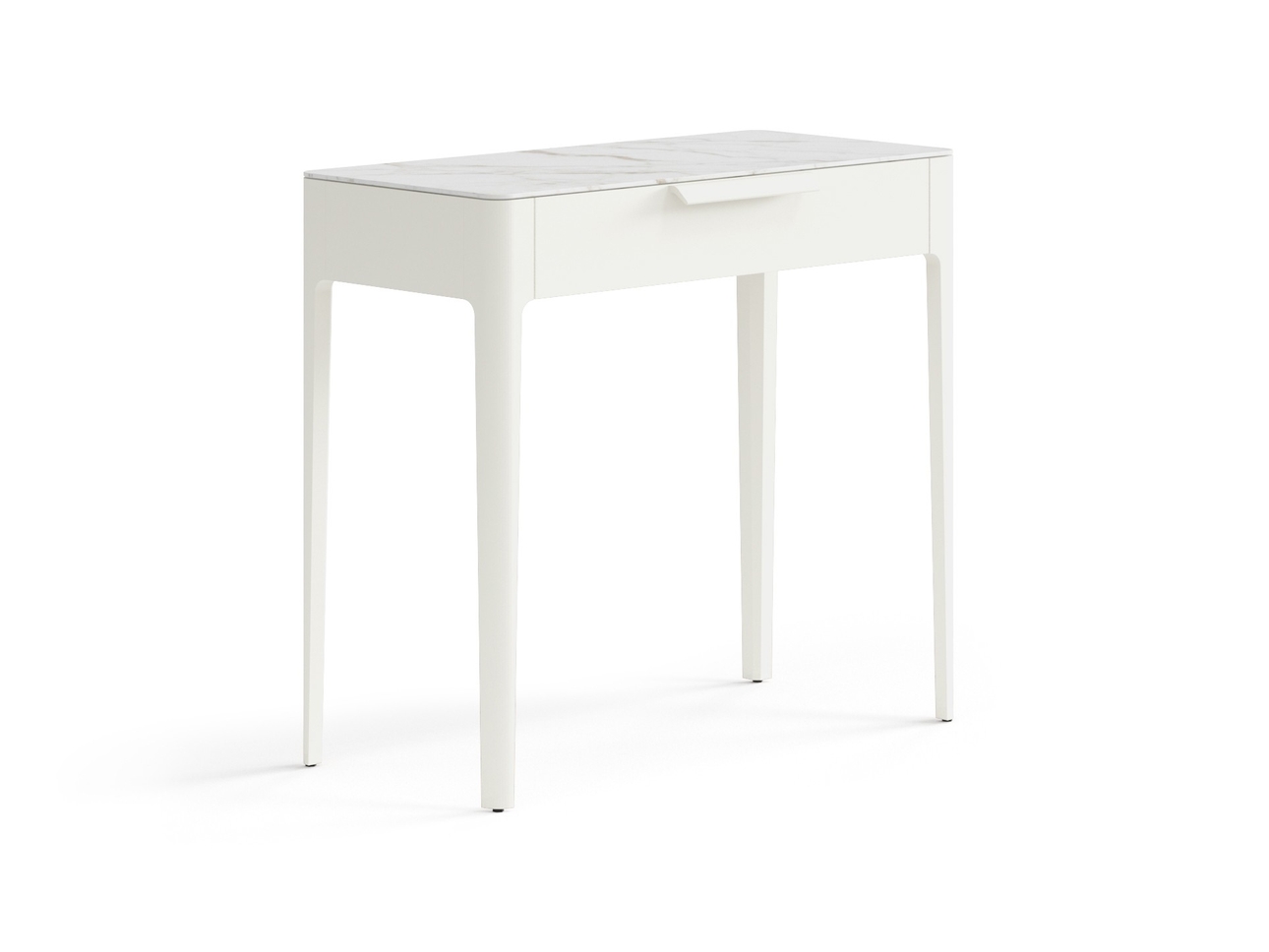 Консоль Piega 1 ящик Матовый молочно-белый