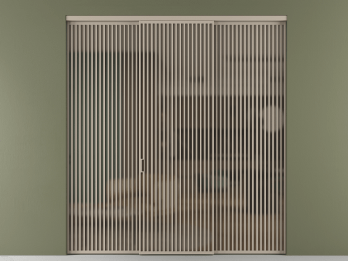 Перегородка Formato внутри проёма трёхстворчатая АЛПР 040.06 Алюминий бисквитный Сатинированное бронзовое стекло, триплекс. Цена 557900 ₽ 1. Полотно 3 шт. (800/2100 мм)
2. Комплект установки раздвижной системы
3. Базовый комплект фурнитуры
4.Ручка RONDO. Фабрика дверей Волховец 8 (800) 551 43 19 Перегородка Formato внутри проёма трёхстворчатая АЛПР 040.06 Алюминий бисквитный Сатинированное бронзовое стекло, триплекс Цена 557900 ₽ | Volhovec