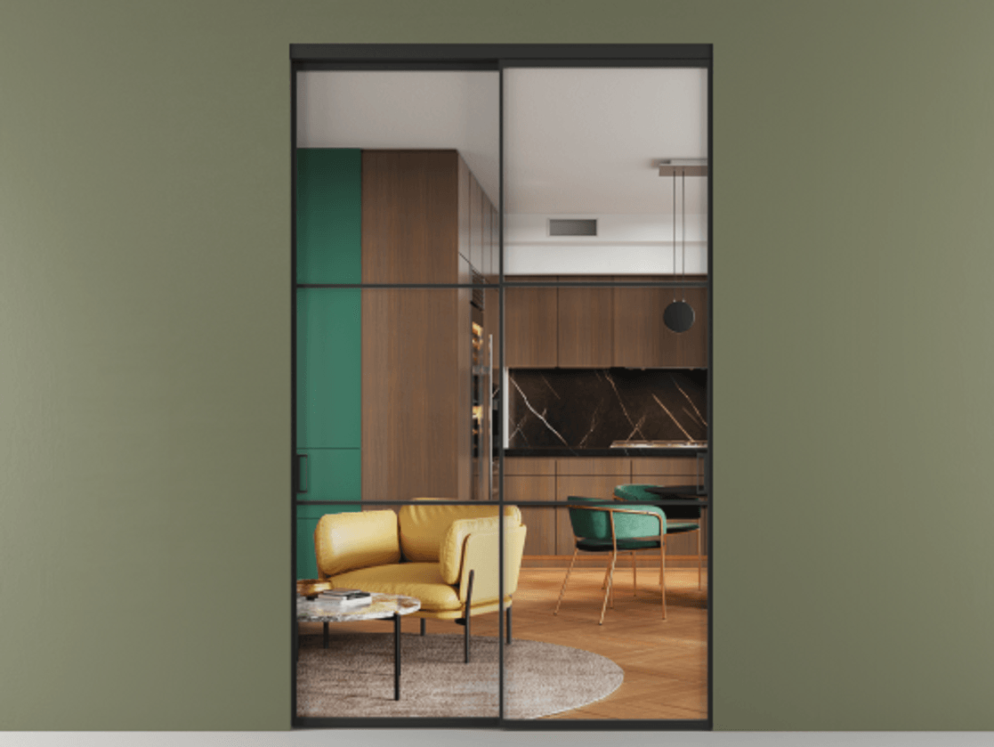 Перегородка Formato внутри проёма двустворчатая АЛПР 040.03 Алюминий Черный Прозрачное стекло "Crystal Vision", калёное. Скрытый короб ЧЕР Цена 448000 ₽ 1. Полотно 2 шт. (800/2100 мм)
2. Комплект установки раздвижной системы
3. Базовый комплект фурнитуры
4.Ручка RONDO. Фабрика дверей Волховец 8 (800) 551 43 19 Перегородка Formato внутри проёма двустворчатая АЛПР 040.03 Алюминий Черный Прозрачное стекло "Crystal Vision", калёное Цена 448000 ₽ | Volhovec