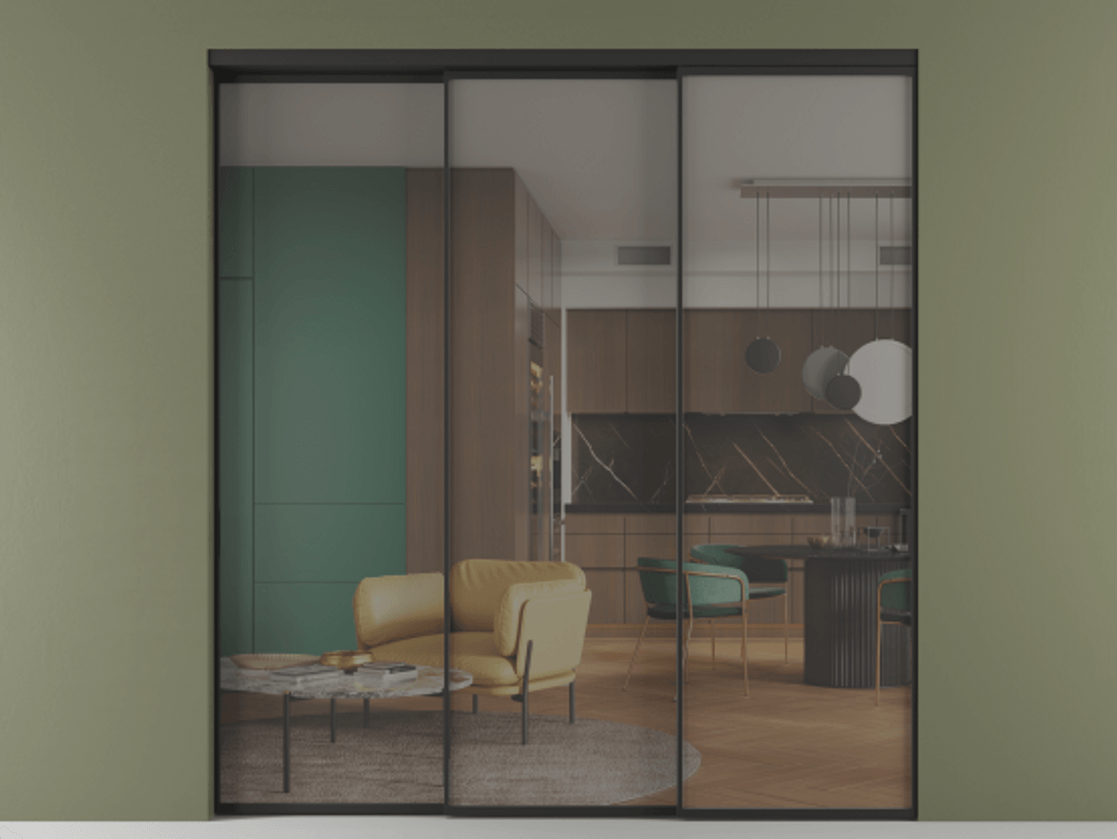 Перегородка Formato внутри проёма телескопик синхро 2 АЛПР 040.01 Алюминий Черный Прозрачное серое стекло, триплекс. Скрытый короб ЧЕР Цена 344500 ₽ 1. Полотно 3 шт. (800/2100 мм)
2. Комплект установки раздвижной системы
3. Базовый комплект фурнитуры
4. Комплект фурнитуры телескопик синхро-2
5.Ручка RONDO
. Фабрика дверей Волховец 8 (800) 551 43 19 Перегородка Formato внутри проёма телескопик синхро 2 АЛПР 040.01 Алюминий Черный Прозрачное серое стекло, триплекс Цена 344500 ₽ | Volhovec