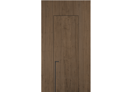 Панели для отделки стен Стеновая панель Фрезерованные Орех умбра матовый. Цвет Орех умбра матовый. Материал Шпон Naturwood. Коллекция Фрезерованные. Картинка.