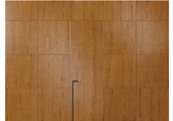 Панели для отделки стен Стеновая панель в древесной отделке Дуб янтарный. Цвет Дуб янтарный. Материал Шпон ценных пород. Коллекция Древесные отделки. Картинка.