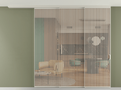 Алюминевая перегородка pv3_06_ Алюминий тёплый серый Прозрачное оранжевое стекло, триплекс, 6мм. Цвет Алюминий тёплый серый. Материал Алюминий в эмали. Коллекция Перегородка Formato вдоль стены на потолок телескопик синхро 3. Картинка.