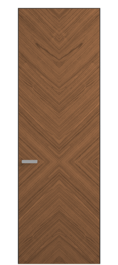 Дверь межкомнатная АКП 0205 ОУММР Орех умбра матовый. Цвет Орех умбра матовый рифт. Материал Радиальный шпон Naturwood. Коллекция Rift. Картинка.