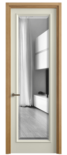 Дверь межкомнатная 6702 БМБ ЗЕР ФАЦ. Цвет Бук молочно-белый. Материал Массив бука эмаль. Коллекция Charm. Картинка.