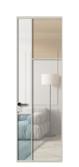 Межкомнатная дверь АЛПЛ041.11 АТСР 4 стекла. Цвет Алюминий тёплый серый. Материал Алюминий в эмали. Коллекция Mosaic. Фото. Дверь межкомнатная АЛПЛ041.11 АТСР 4 стекла. Цвет Алюминий тёплый серый. Материал Алюминий в эмали. Коллекция Mosaic. Картинка.