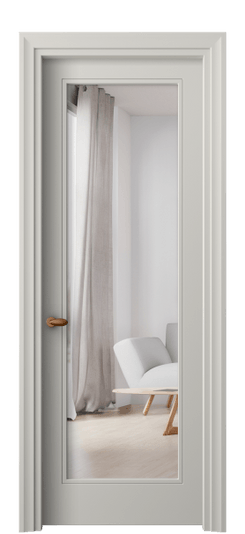 Дверь межкомнатная 8502 МТСР ЗЕР. Цвет Матовый тёплый серый. Материал Гладкая эмаль. Коллекция Esse. Картинка.