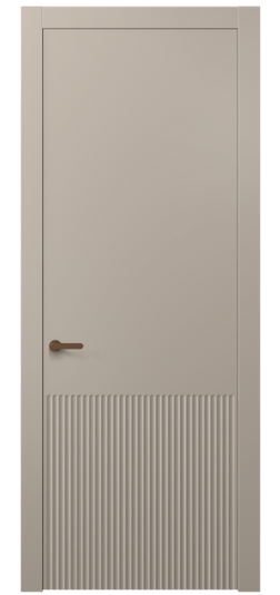 Дверь межкомнатная 8645 МБСК . Цвет Матовый бисквитный. Материал Гладкая эмаль. Коллекция Alba. Картинка.