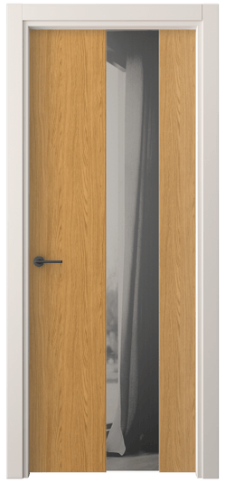 Дверь межкомнатная 4226 ВНД ДВ ЗЕР СЕР. Цвет Ванильный дуб. Материал Ламинатин. Коллекция Freedom. Картинка.