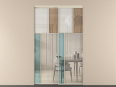 Перегородка Mosaic внутри проёма двустворчатая