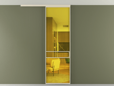 Перегородка Formato вдоль стены на потолок одностворчатая