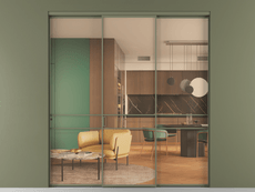 Перегородка Формато внутри проёма 3 створки