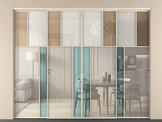 Перегородка Mosaic внутри проёма четырёхстворчатая