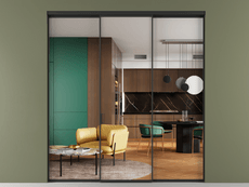 Перегородка Formato внутри проёма 3 створки