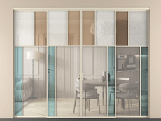 Перегородка Mosaic внутри проёма четырёхстворчатая